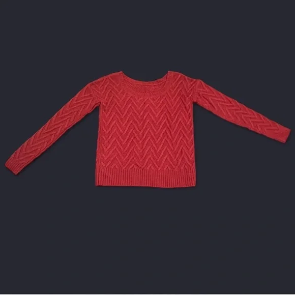 😍 Merino wool and alpaca Three Dots Crimson Knit Sweater Holiday Winter 😍 - Picture 4 of 8